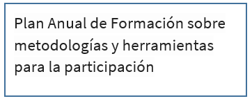 Plan Anual de Formación sobre metodologías y herramientas para la participación